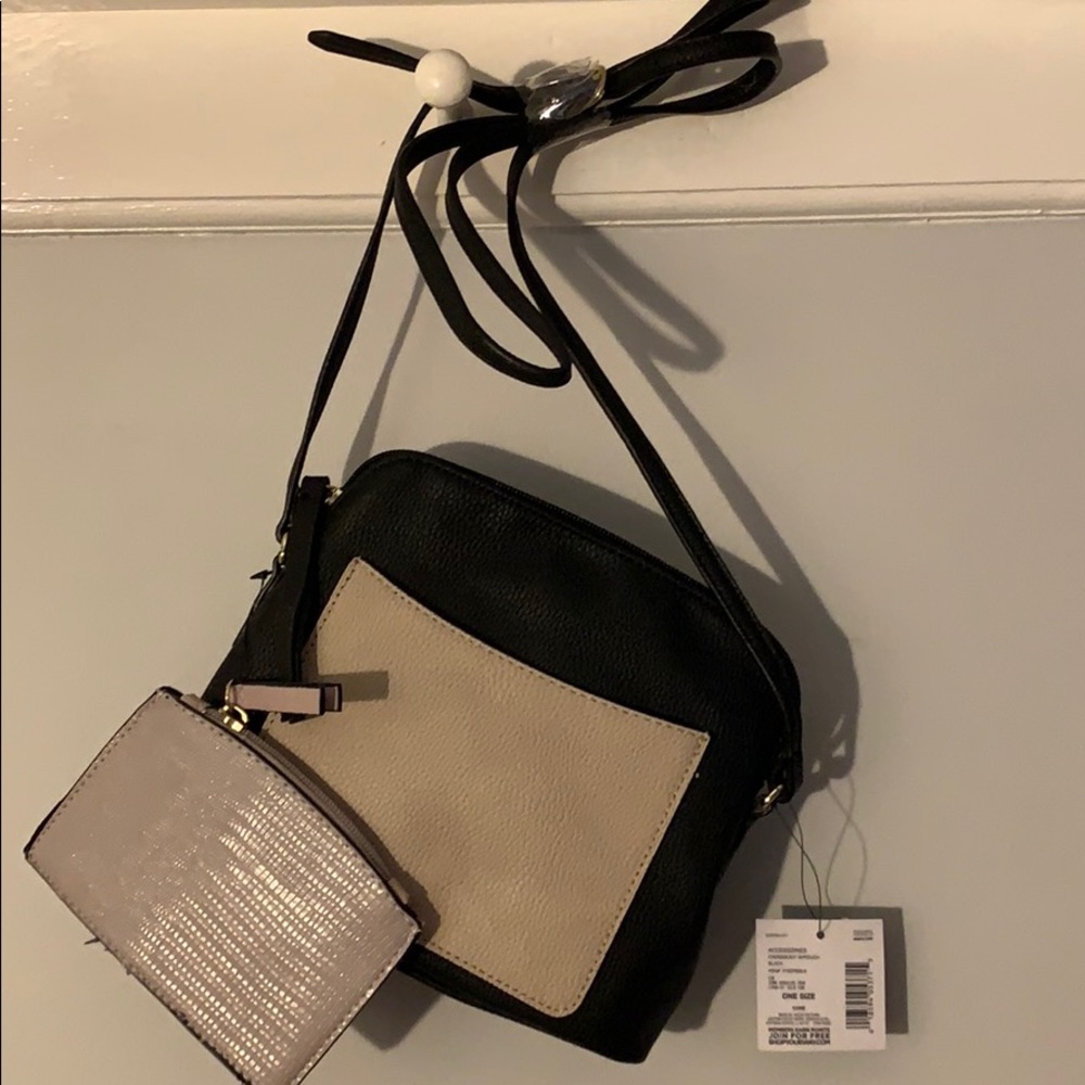 crossbody bag with coin purse/zip wallet